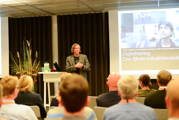 Tomas Lagerberg, chef för Automationsforskning på ABB höll en inspirerande föreläsning.